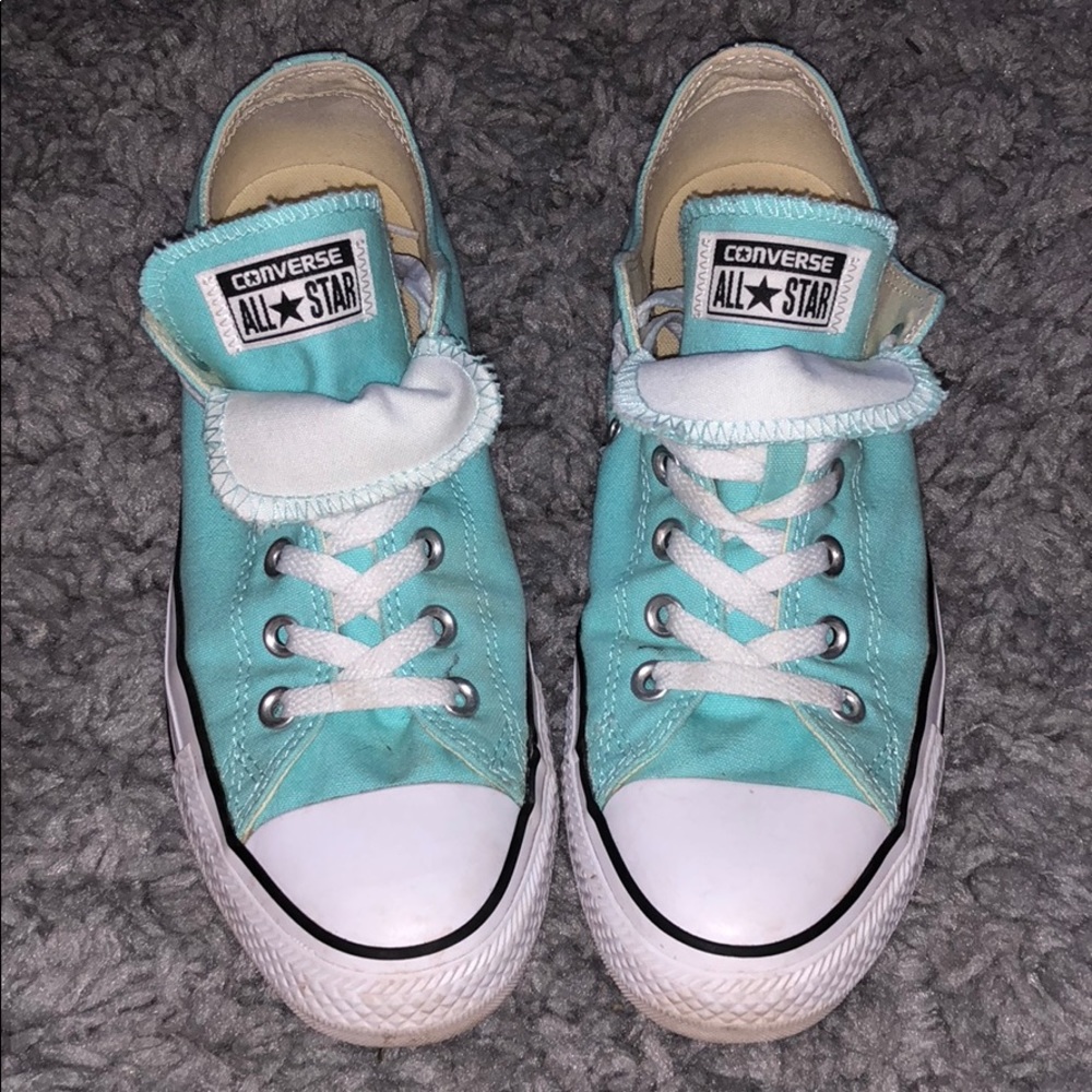 Aqua Blue Converse All Star Low Top